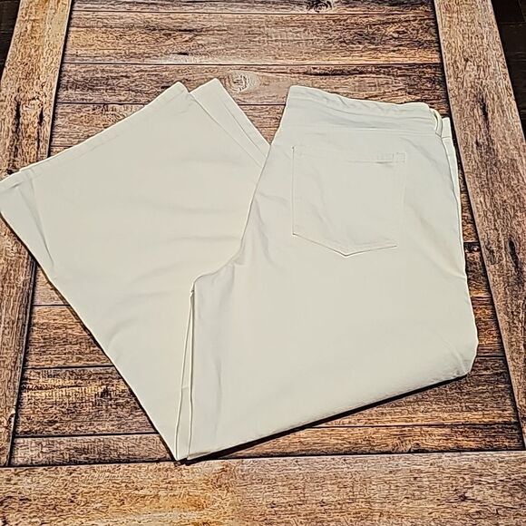 Banana Republic white premium denim high rise crop jeans sz 18 - Picture 1 of 8